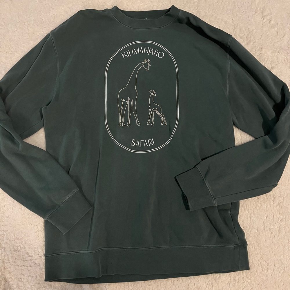 Green Kilimanjaro Safari Sweatshirt — Based on a Ride at Disney’s Animal Kingdom